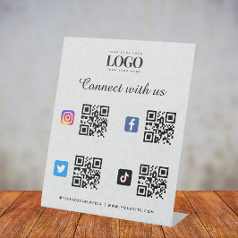 Expositor En L Logotipo de código Qr para medios sociales Twitter