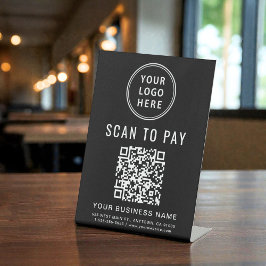 Expositor En L Logotipo de código QR para pagar con escaneo en ne