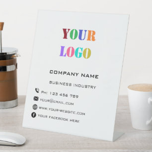 Expositor En L Logotipo de la empresa personalizado Texto Rótulo