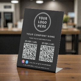 Expositor En L Logotipo de negocio Crear 2 códigos QR en redes so