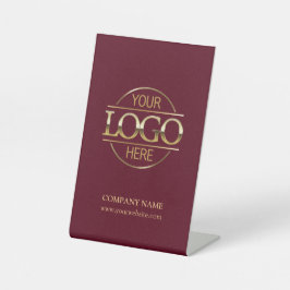 Expositor En L Logotipo de negocio simple de la empresa de Borgoñ