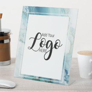 Expositor En L logotipo de negocios personalizado publicitario má