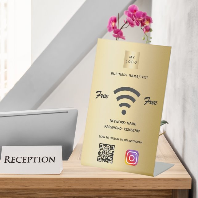 Expositor En L logotipo de negocios WiFi código qr en Instagram o (Subido por el creador)