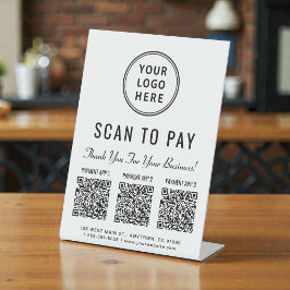 Expositor En L Logotipo de pago de código QR 3 de Pagar con Escan