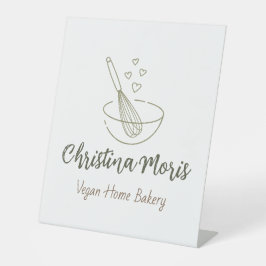 Expositor En L Logotipo de pequeña panadería vegana casera
