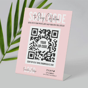 Expositor En L Logotipo de personalizado Examen de código QR para