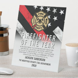 Expositor En L Logotipo de reconocimiento de empleado del bombero
