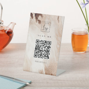 Expositor En L Logotipo elegante de código QR para el Purpurina d