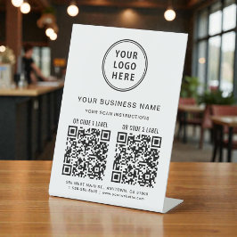 Expositor En L Logotipo Empresarial 2 Códigos QR