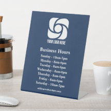 Logotipo empresarial azul marino Horas personaliza