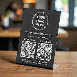 Expositor En L Logotipo empresarial Crear 2 códigos QR para redes