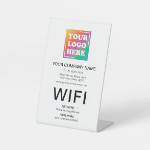 Expositor En L Logotipo Empresarial Personalizado Wifi Profesiona