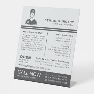 Expositor En L Logotipo médico, odontología, publicidad dentista