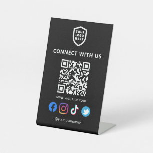 Expositor En L Logotipo moderno   Código QR de medios sociales ne