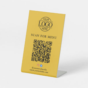 Expositor En L Logotipo moderno de negocio menú QR Code sin conta