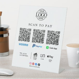 Expositor En L Logotipo moderno de negocios Código Qr de escaneo