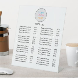 Expositor En L Logotipo Rótulo Pedestal de la Lista de Precios Mo