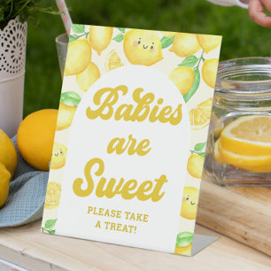 Expositor En L Los bebés de Baby Shower de limón son un dulce fav