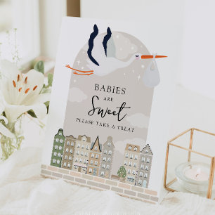 Expositor En L Los bebes de Baby Shower de Stork Boho son buenos