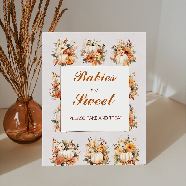 Expositor En L Los bebés de calabaza otoñal son dulces Baby Showe (Subido por el creador)