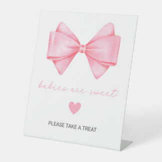 Expositor En L Los bebes rosados de Baby Shower son dulces