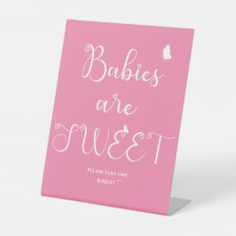 Expositor En L Los bebés son caligrafía moderna de mariposa dulce