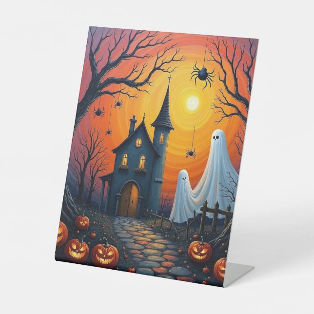 Expositor En L Los fantasmas de Halloween vigilan el castillo (Anverso)