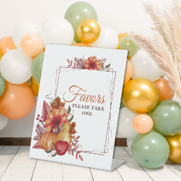 Expositor En L Los favoritos de Baby Shower de la flor de calabaz
