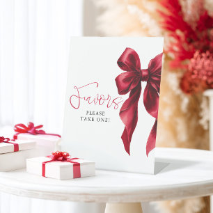 Expositor En L Los favoritos de la ducha de novias de color rojo 