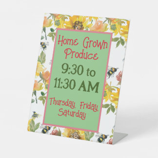 Expositor En L Los granjeros locales producen Rótulo de señalizac