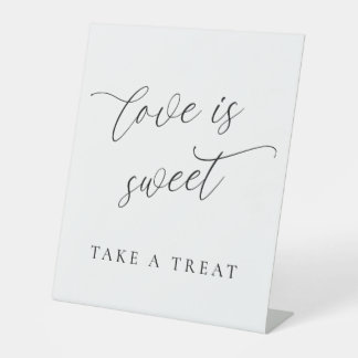 Expositor En L Love Is Sweet Tabletop Pedestal Sign – Dessert 
