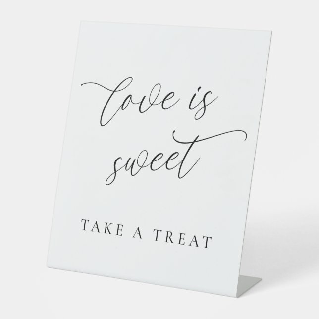 Expositor En L Love Is Sweet Tabletop Pedestal Sign – Dessert  (Anverso)