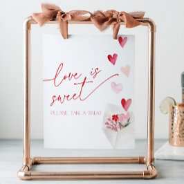 Expositor En L Love is Sweet Valentines Day Hearts Bridal Shower