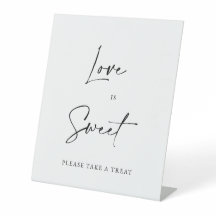 Love Is Sweet Wedding Dessert Bar Sign Minimalist 