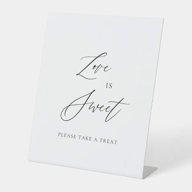 Expositor En L Love Is Sweet Wedding Sign | Dessert Table Top (Anverso)