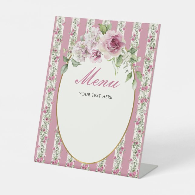 Expositor En L Love Shack Fiance Menu Rubor Pink Bridal Shower (Anverso)