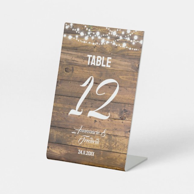 Expositor En L Luces de torbellino de madera rústica (Anverso)