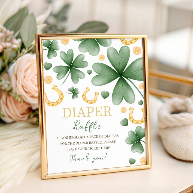 Expositor En L Lucky Charm 8x10 Diaper Raffle Table Sign (Subido por el creador)