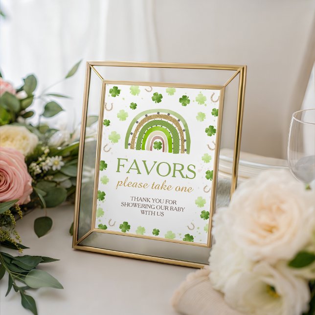 Expositor En L Lucky Charm Baby Shower Favors Sign (Subido por el creador)