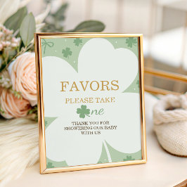 Expositor En L Lucky Charm Baby Shower Favors Sign
