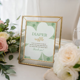 Expositor En L Lucky Charm Shamrock Diaper Raffle Sign