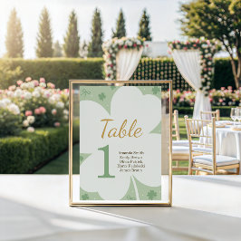 Expositor En L Lucky Charm Shamrock Table Number