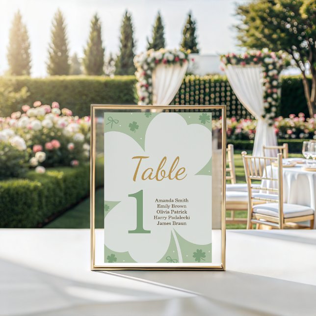 Expositor En L Lucky Charm Shamrock Table Number (Subido por el creador)