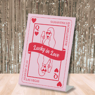 Expositor En L Lucky In Love Bold Bachelorette Rosa y Roja