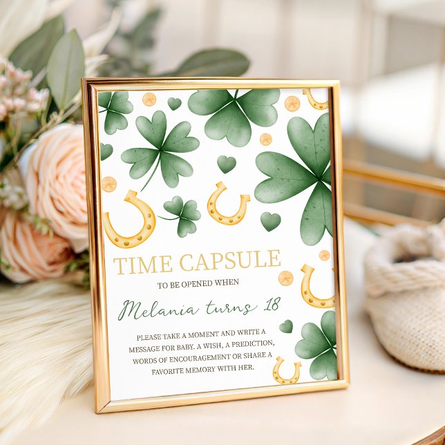 Expositor En L Lucky One 1st Birthday Time Capsule Sign (Subido por el creador)