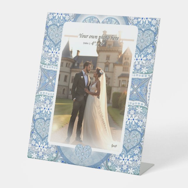 Expositor En L Lugar cerámico Azul claro (Anverso)