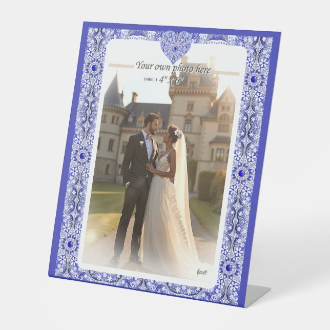 Expositor En L Lugar cerámico Azul de grecia (Anverso)