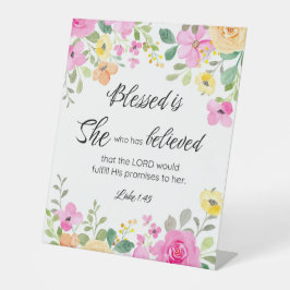 Expositor En L Luke 1:45 bendecida es ella, floral de las escritu