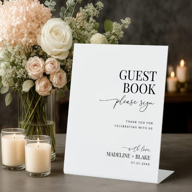 Expositor En L MADDIE Modern Guest Book Sign (Subido por el creador)