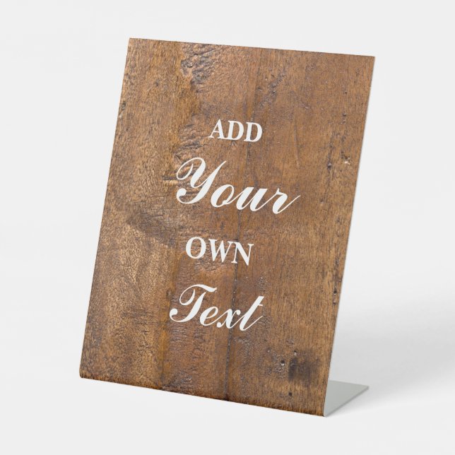 Expositor En L Madera rústica (Anverso)